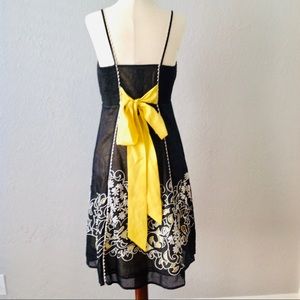 Floreat Anthropologie Black & Yellow Dress